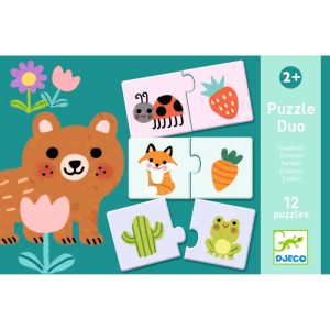 12 Puzzles Duo Couleurs – DJECO