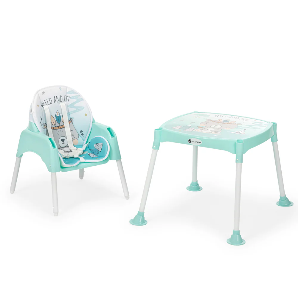 Chaise haute rembourrée table de travail 3 en 1 – Image 3