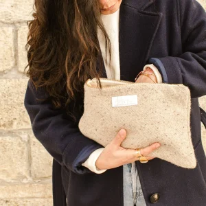 Faustine, la pochette laine & lin