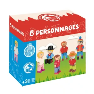 Personnages en bois 6 pièces – Jeujura