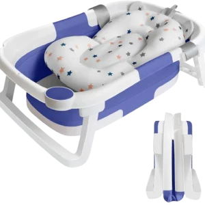 Baignoire pliable avec thermomètre et coussin – My bébé