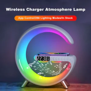 Lampe de Chevet avec Bluetooth et Charge sans fil