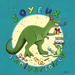 Carte anniversaire dinosaure – Titi Pinson