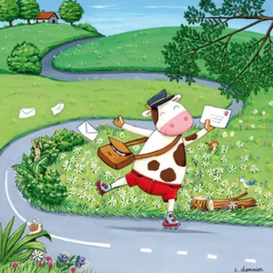 Carte vache facteur – Titi Pinson