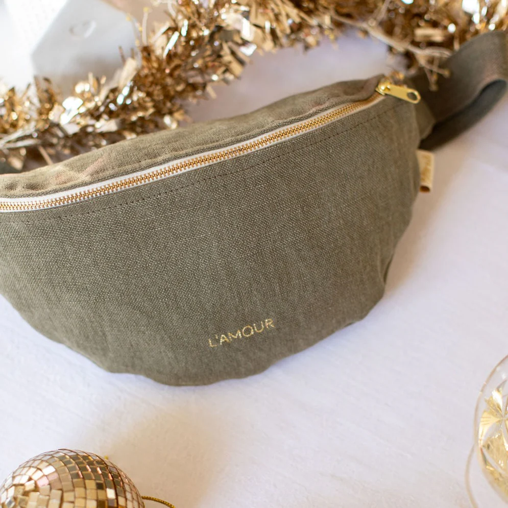 Agathe, le sac banane en lin personnalisé