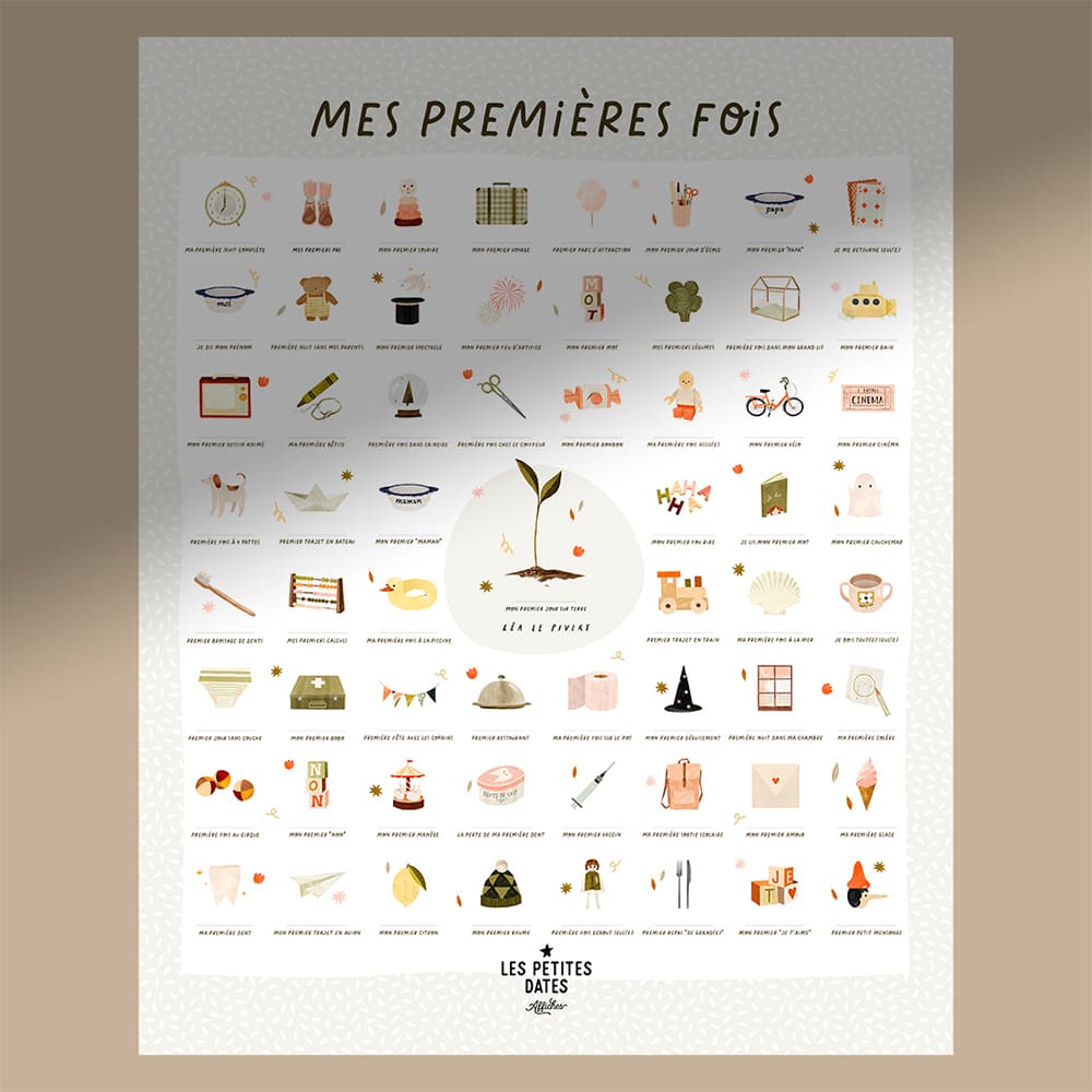 Affiche avec tampon et encre Mes premières fois – Léa Pivert – LES PETITES DATES – Image 3