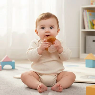 Anneau De Dentition Réfrigéré Silicone Bébé | Champignon – Image 2