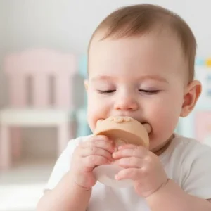 Anneau De Dentition Réfrigéré Silicone Bébé | Champignon