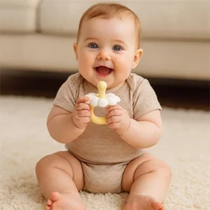 Anneau de Dentition Bébé Silicone | Fleur Ergonomique