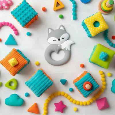 Anneau de Dentition Bébé Silicone Sans BPA | Renard – Image 3