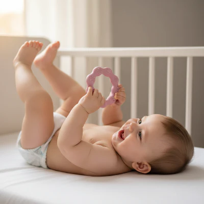 Anneau de dentition bébé ColorKids™ | Fleur – Image 3