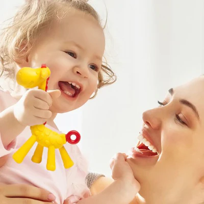 Anneau de dentition réfrigéré girafe en silicone | Zaza – Image 4