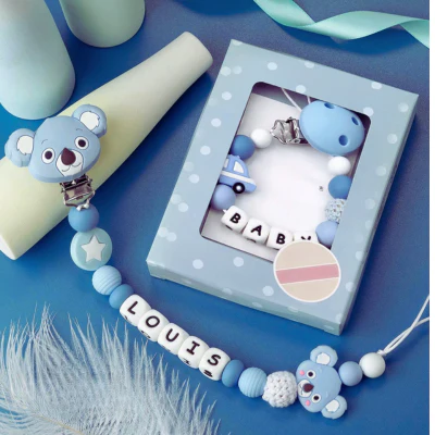 Attache Sucette Personnalisée Bébé Boulier Silicone | TYRY.HU – Image 2