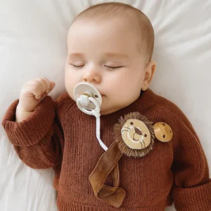Attache sucette ruban tétine | Lion Aventurier
