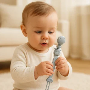 Attache tétine silicone girafe | PetitMiracle™