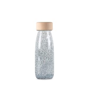 Bouteille sensorielle flottante argent – PETIT BOUM