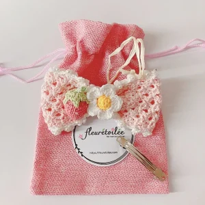 Barrettes à cheveux fraise