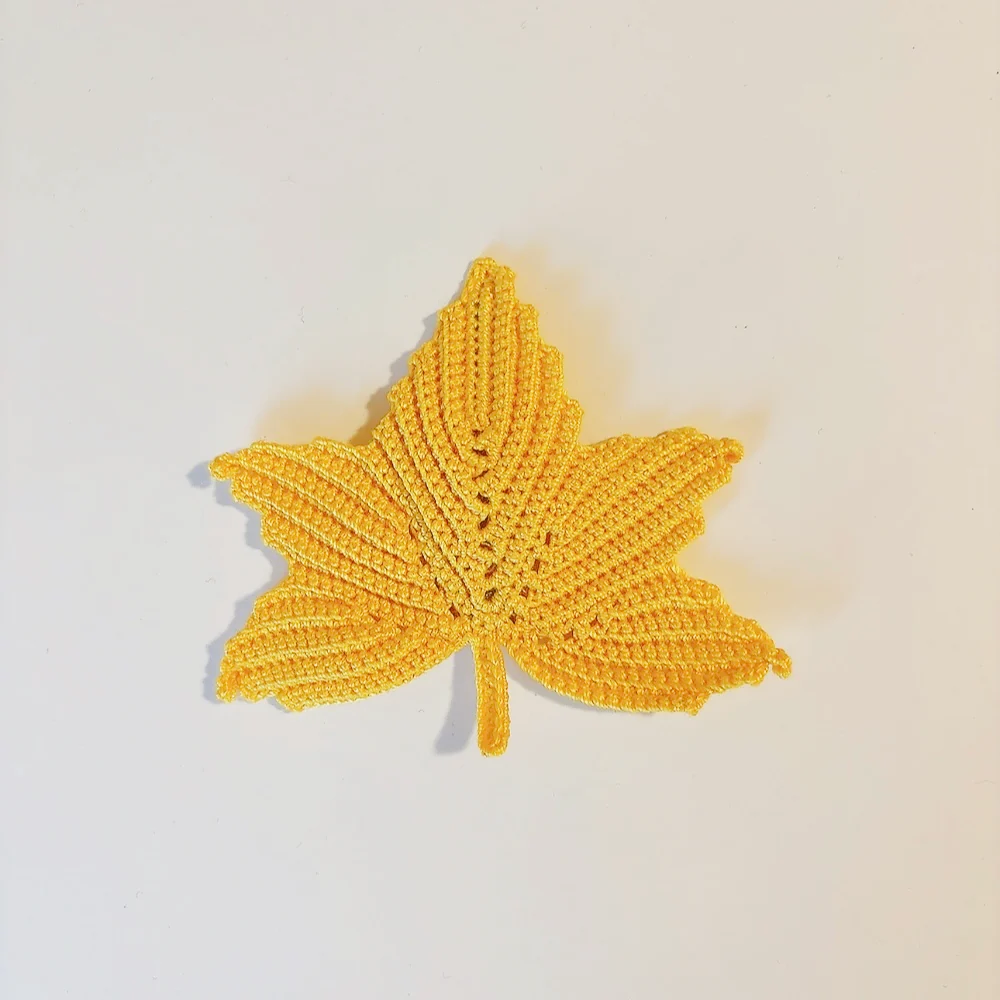 Barrette à Clip Crochet "Feuille d'Automne" – Image 3