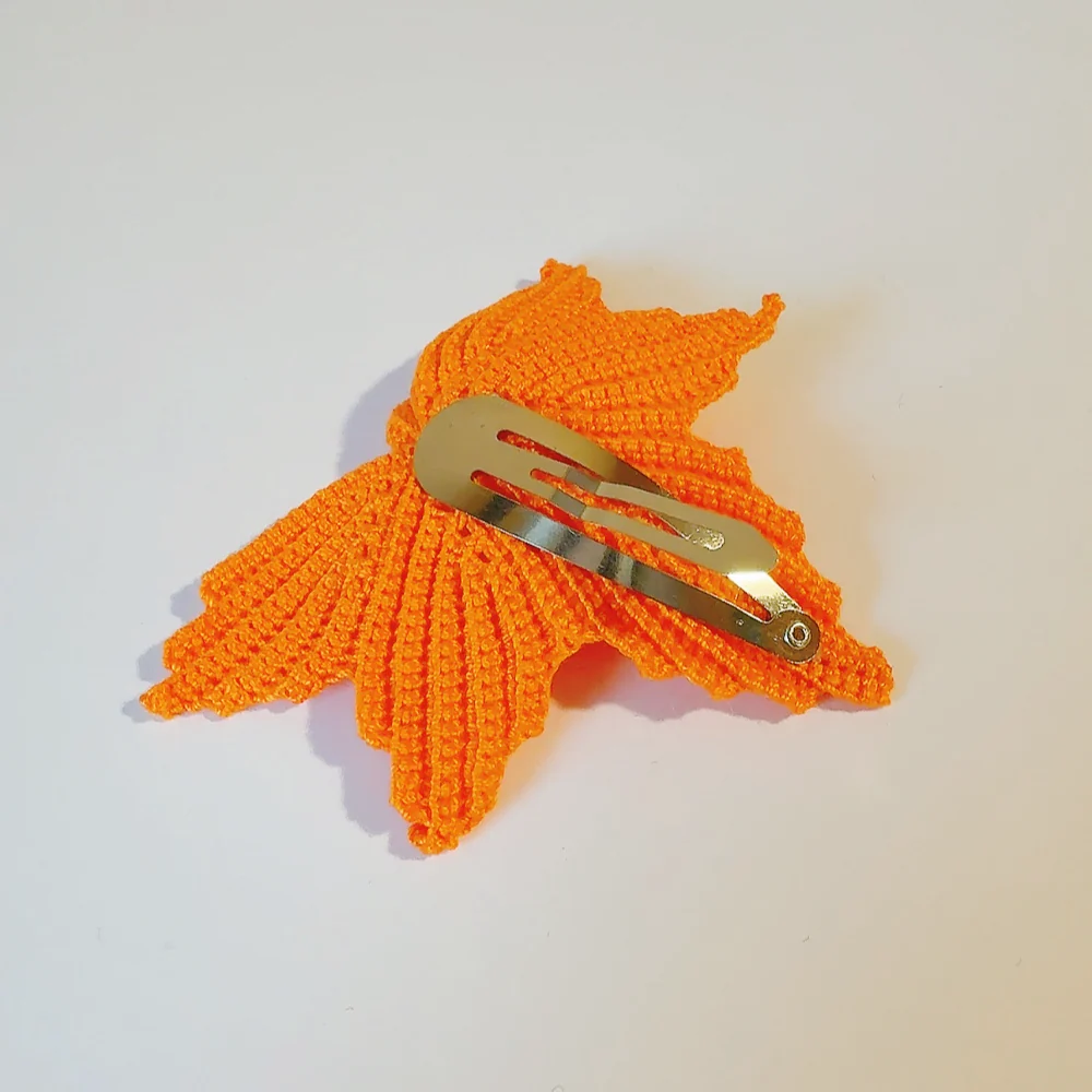 Barrette à Clip Crochet "Feuille d'Automne" – Image 5