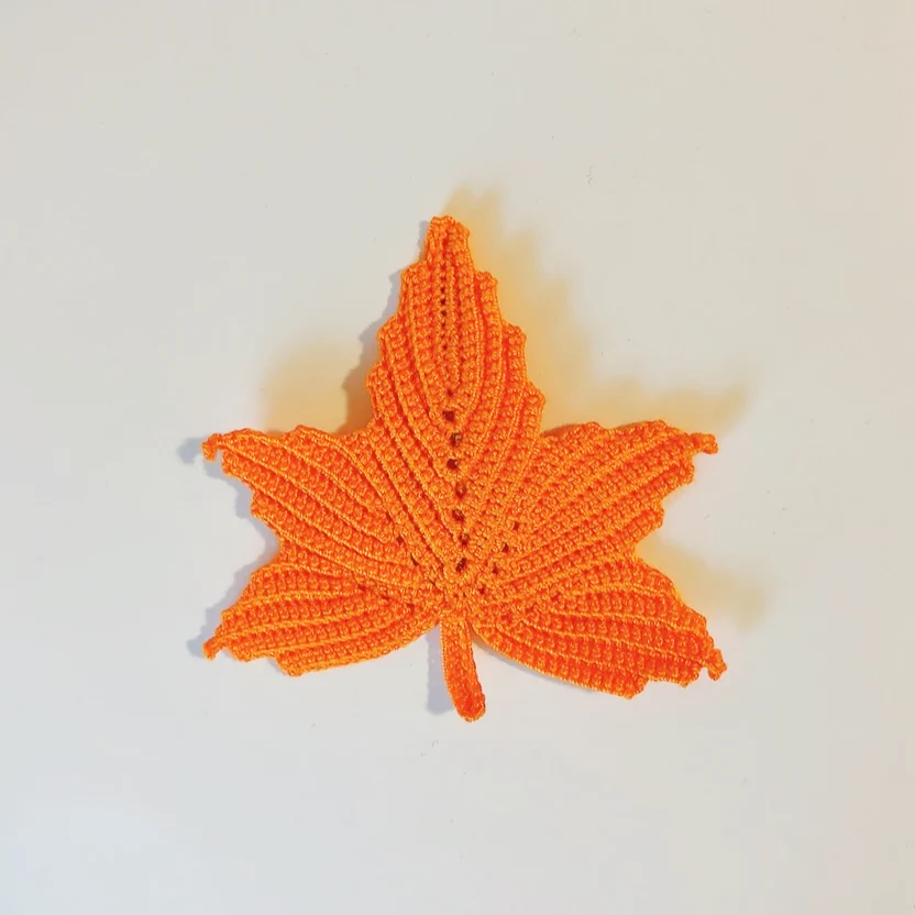 Barrette à Clip Crochet "Feuille d'Automne" – Image 4
