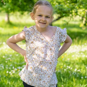 Blouse fille en coton