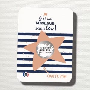 Carte à gratter Tu es une super Maitresse