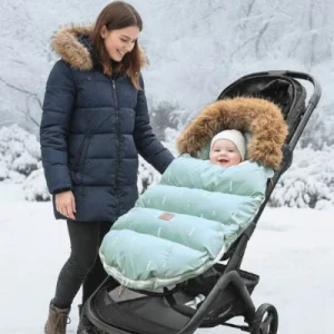 Chancelière | Tissu imperméable vert triangle