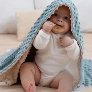 Couverture bébé- |BubbleBlanket|- Bleu et rose