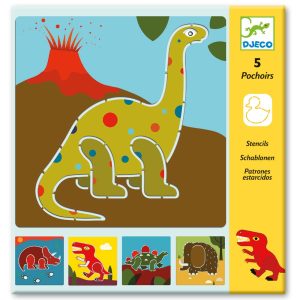 5 pochoirs dinosaures – DJECO