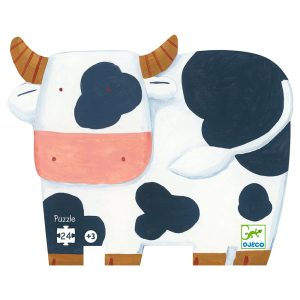 Puzzle 24 pièces les vaches à la ferme – DJECO