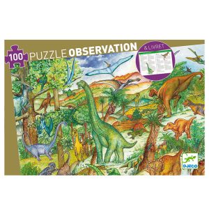Puzzle d&rsquo;observation 100 pièces dinosaures – DJECO