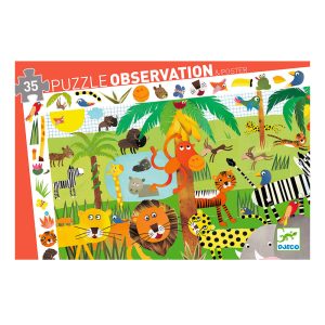 Puzzle d&rsquo;observation 35 pièces la jungle – DJECO