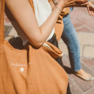 Alba, le sac XL zippé en lin personnalisé