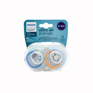 AVENT Lot de 2 Sucettes Ultra Air 0-6M - PENGOUIN & ELEPHANT