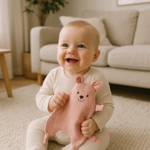 Doudou bebe-|ÉcharpeRéconfortante|-Ourson