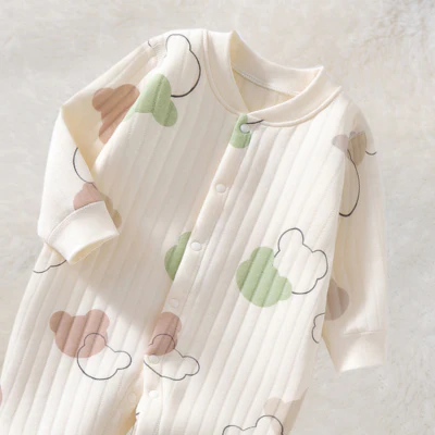 Grenouillère pour bébé-|BabyClouds|-Matelassée – Image 4