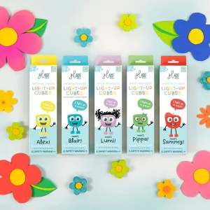 Pack 4 cubes lumineux (3 coloris au choix)