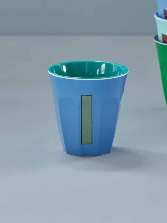 Verre Alphabet I Bleu – RICE – Image 2