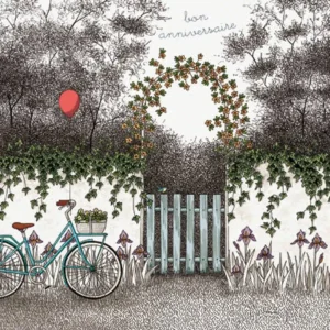Carte anniversaire bicyclette – Titi Pinson