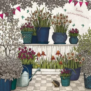 Carte anniversaire fleurs – Titi Pinson