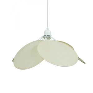 Suspension évasion fleur sable et blanche