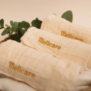 Pack de 3 Langes bébé Melicare x Barnabé aime le café