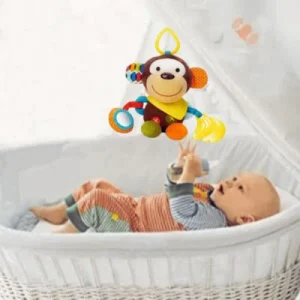 Peluche pour bebe avec hochet | CrazyPlushâ„¢ | Singe