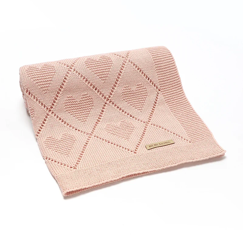 Couverture bébé en coton tricoté – Image 2