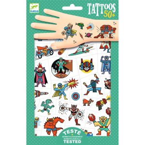 Tatouages éphémères Heroes vs Villains – DJECO