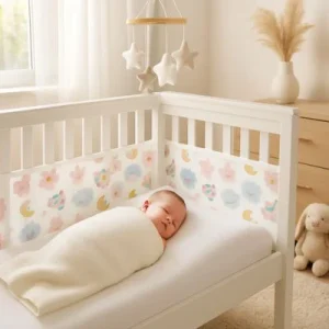 Tour de lit respirant maillé | Licorne 2 pièces