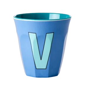 Verre Alphabet V Bleu – RICE