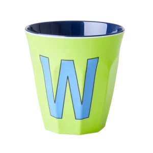 Verre Alphabet W Bleu – RICE