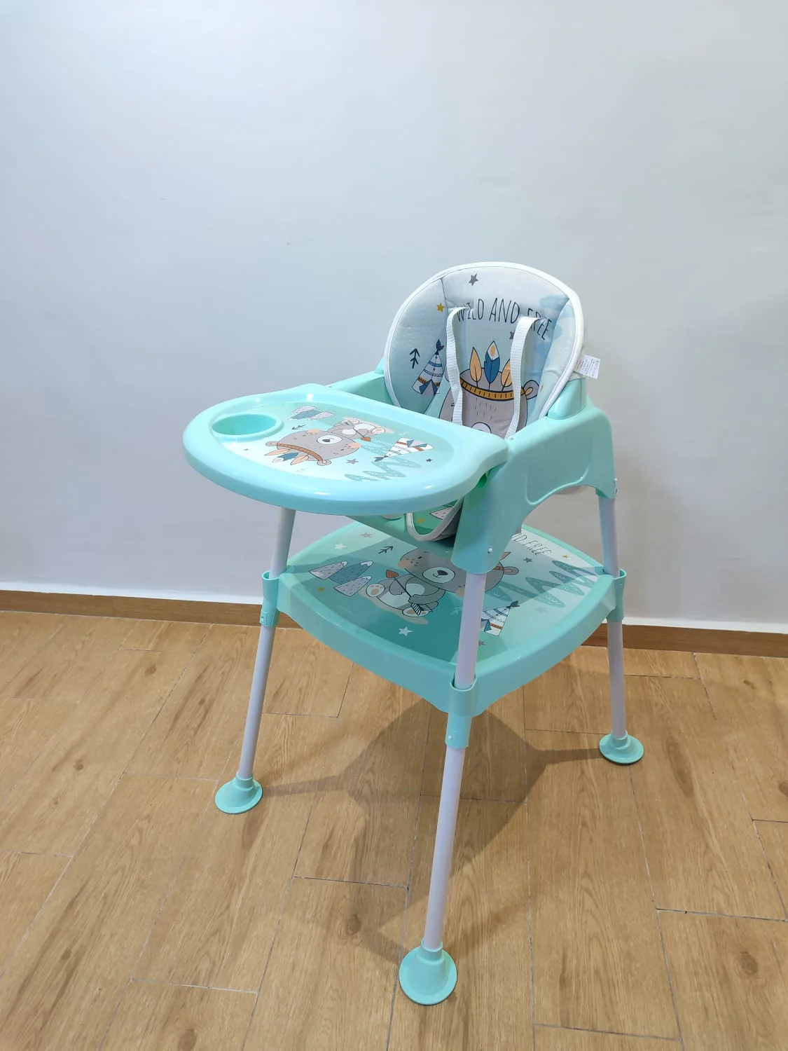 Chaise haute rembourrée table de travail 3 en 1 – Image 9