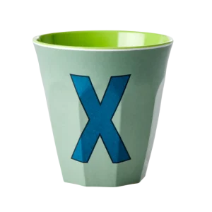 Verre Alphabet X Bleu – RICE